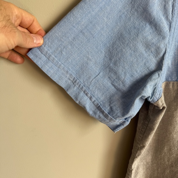 U.S. Polo Assn. Black Mallet Men's Blue/Gray‎ Chambray Button Up Casual Shirt XL - Picture 5 of 15